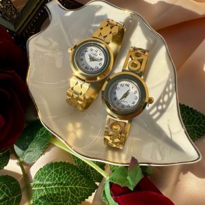 Stainless Steel 18k Gold Plated Watch Handcuffs For Girls