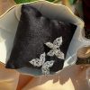 Fashion Luxury Top Quality Crystal Cubic Zircon Butterfly Earrings