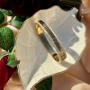 Stainless Steel 18k Gold Greek Key Bangle bracelet