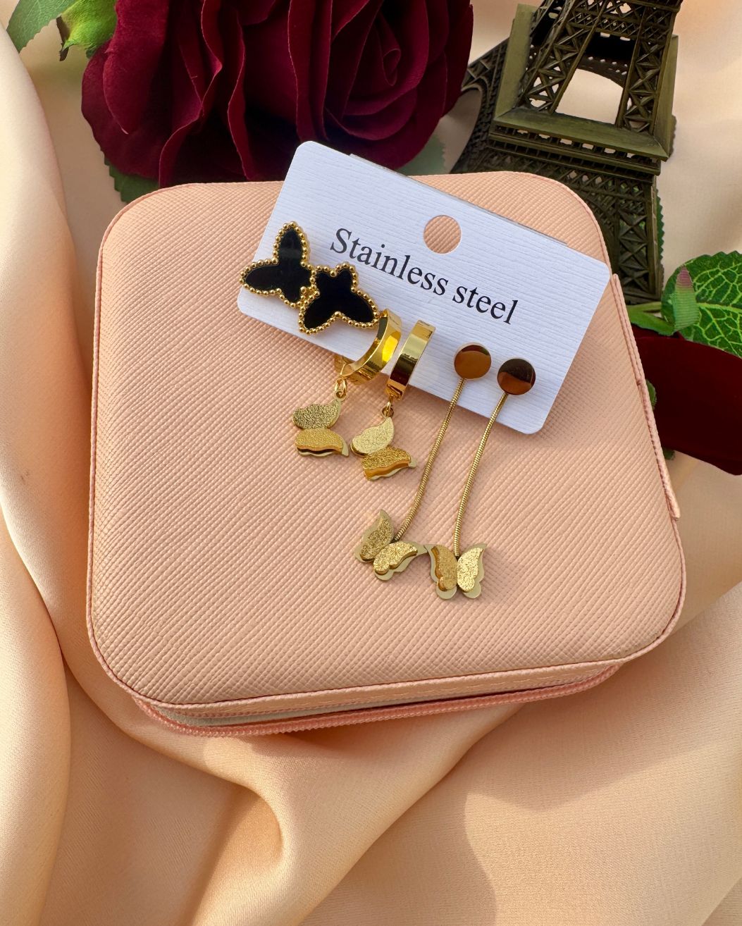 Stylish Premium Quality Stainless Steel Butterfly Earrings for Girls