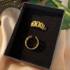 Stainless Steel Minimalist Trendy Geometric Chain 18k Gold Plated Ring for Women Jewelry gift