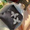 Fashion Luxury Top Quality Crystal Cubic Zircon Butterfly Earrings Stud