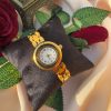 Waterproof Anti Tarnish Stainless Steel 18k Gold Plated Watch Handcuffs For Girls