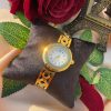 Waterproof Anti Tarnish Stainless Steel 18k Gold Plated Watch Handcuffs For Women