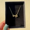 Anti tarnish Waterproof 18K Gold Plated Stainless Steel Heart Initial M Necklace for Women & Girls