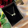 Waterproof 18K Gold Plated Stainless Steel Heart Initial Necklace for Women & Girls