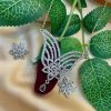 Zirconia Silver Short Necklace & Earrings jewellery Set – Elegant Floral Design