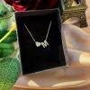 18K Gold Plated Stainless Steel Heart Initial Necklace for Women & Girls