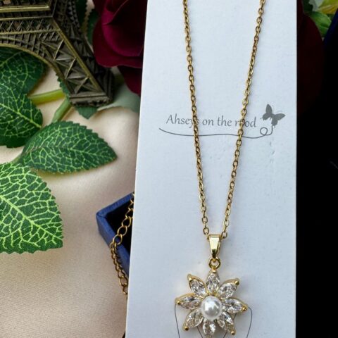 Pearl Star Necklace — Stainless Steel Star Pendant