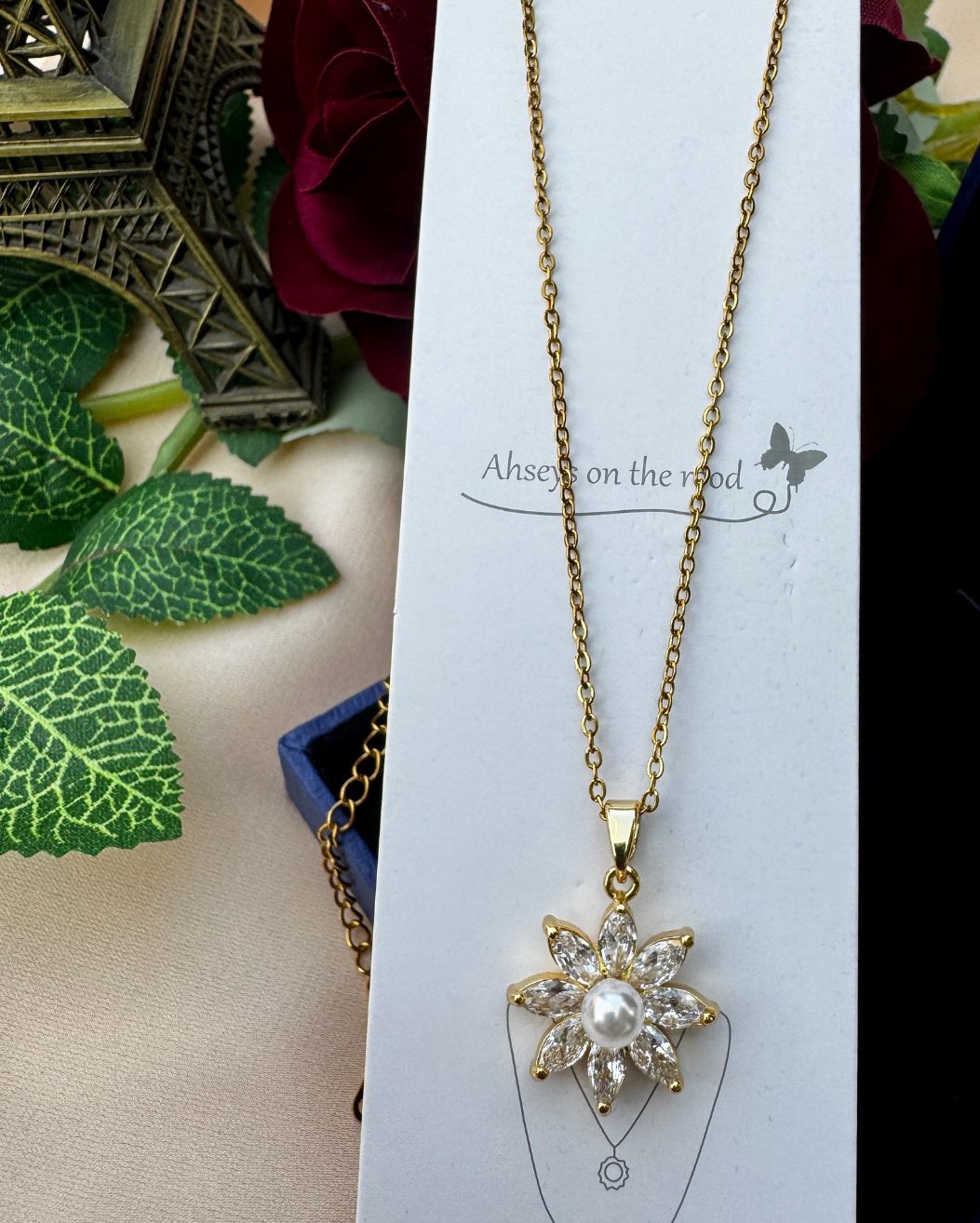 Pearl Star Necklace — Stainless Steel Star Pendant