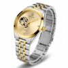 Dual-tone quartz wristwatch – men’s fashion accessory