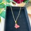 Stainless Steel Butterfly Red Locket for Girls – Cute & Stylish