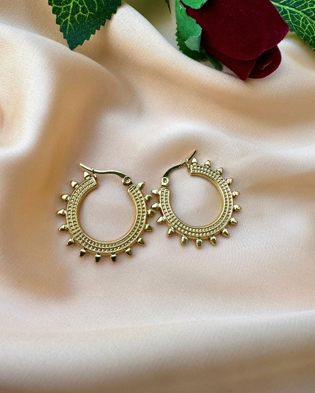 Stainless Steel Hoop Earrings – Gold & Silver Tone Statement Style