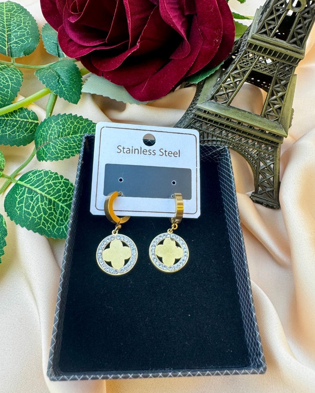 Clover Earrings for Women Stainless Steel – Four Leaf Clover Jewelry