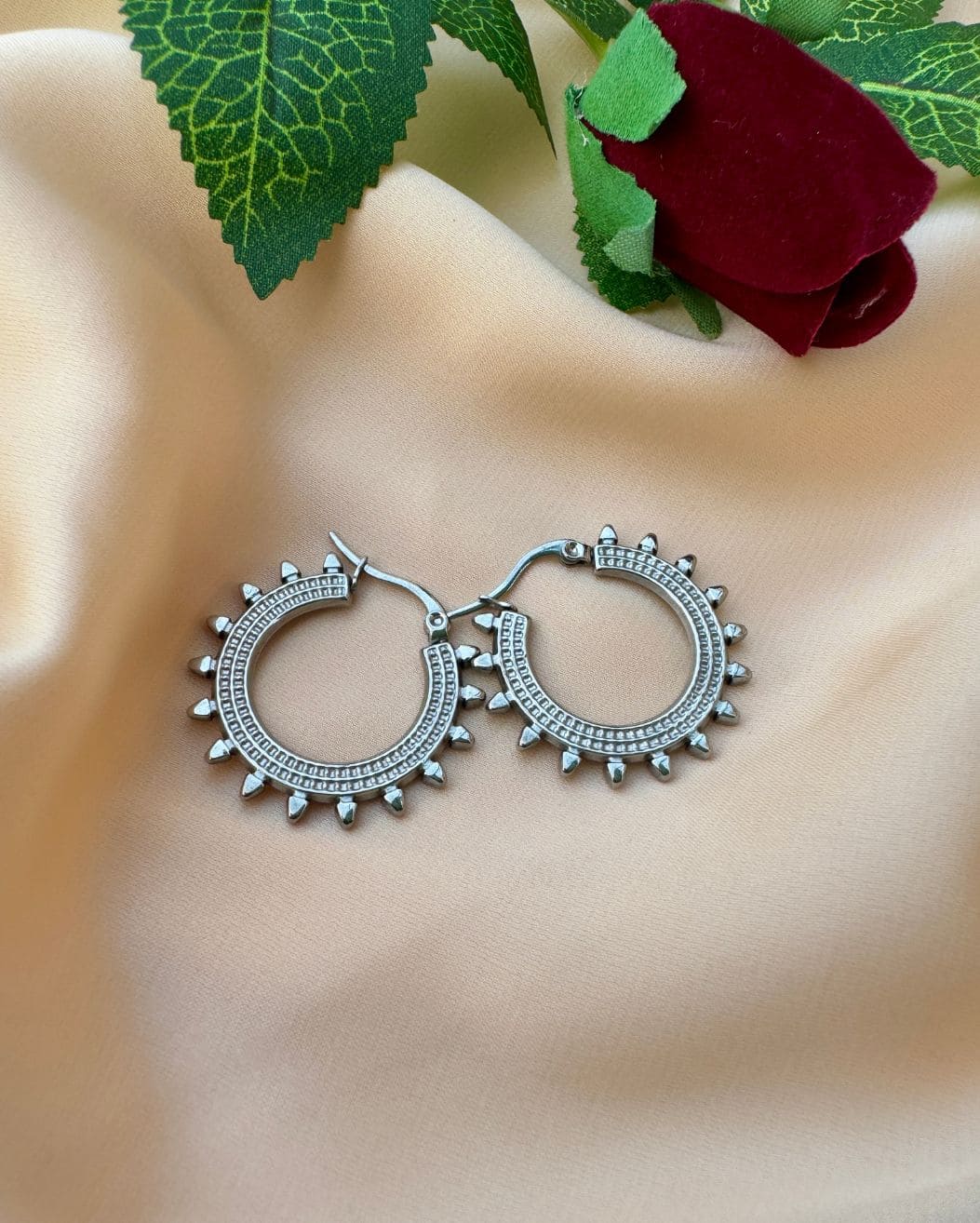 Stainless Steel Hoop Earrings – Gold & Silver Tone Statement Style