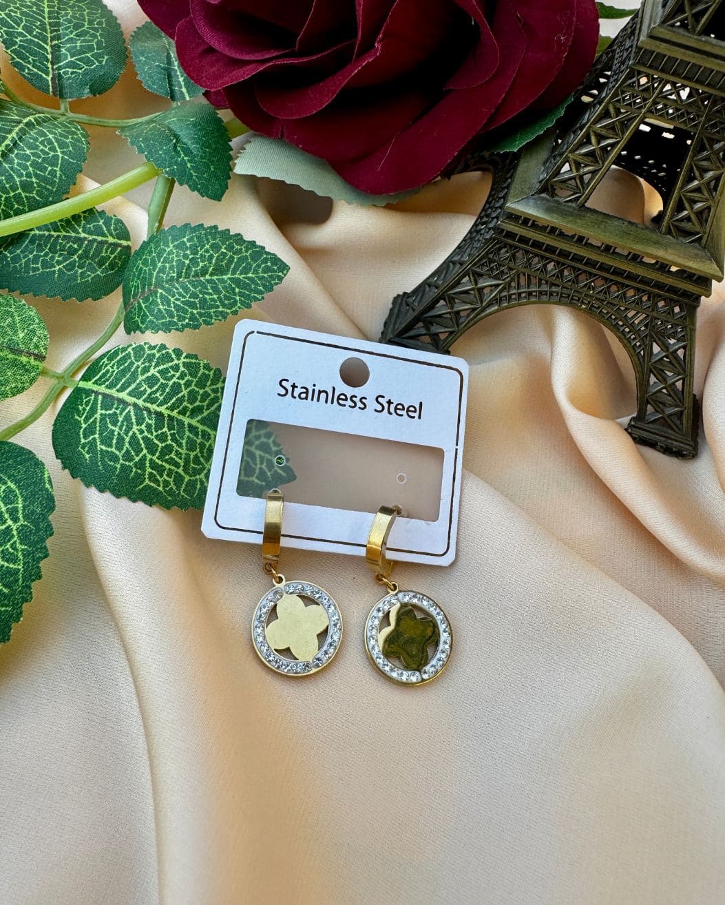 Clover Earrings for Women Stainless Steel – Four Leaf Clover Jewelry