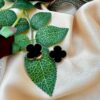 Clover Stud Earrings – Black Fashion Jewelry