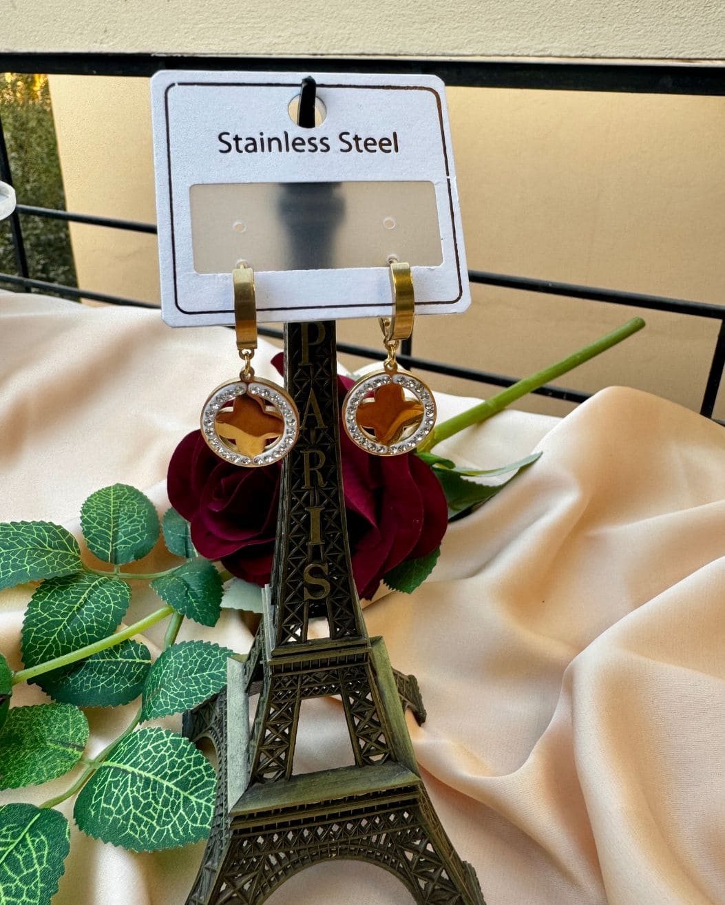 Clover Earrings for Women Stainless Steel – Four Leaf Clover Jewelry